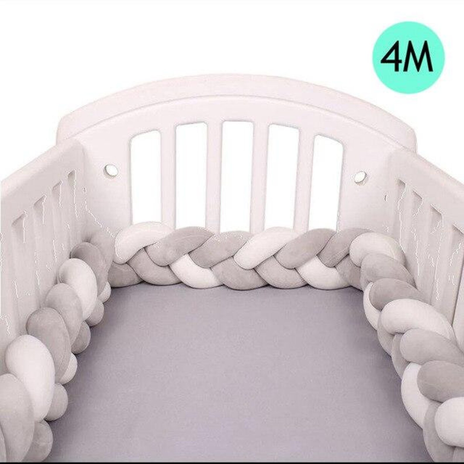 4M Full Size Cot Bumper Braided Crib Bumper Knotted Cot Bumper Etsy