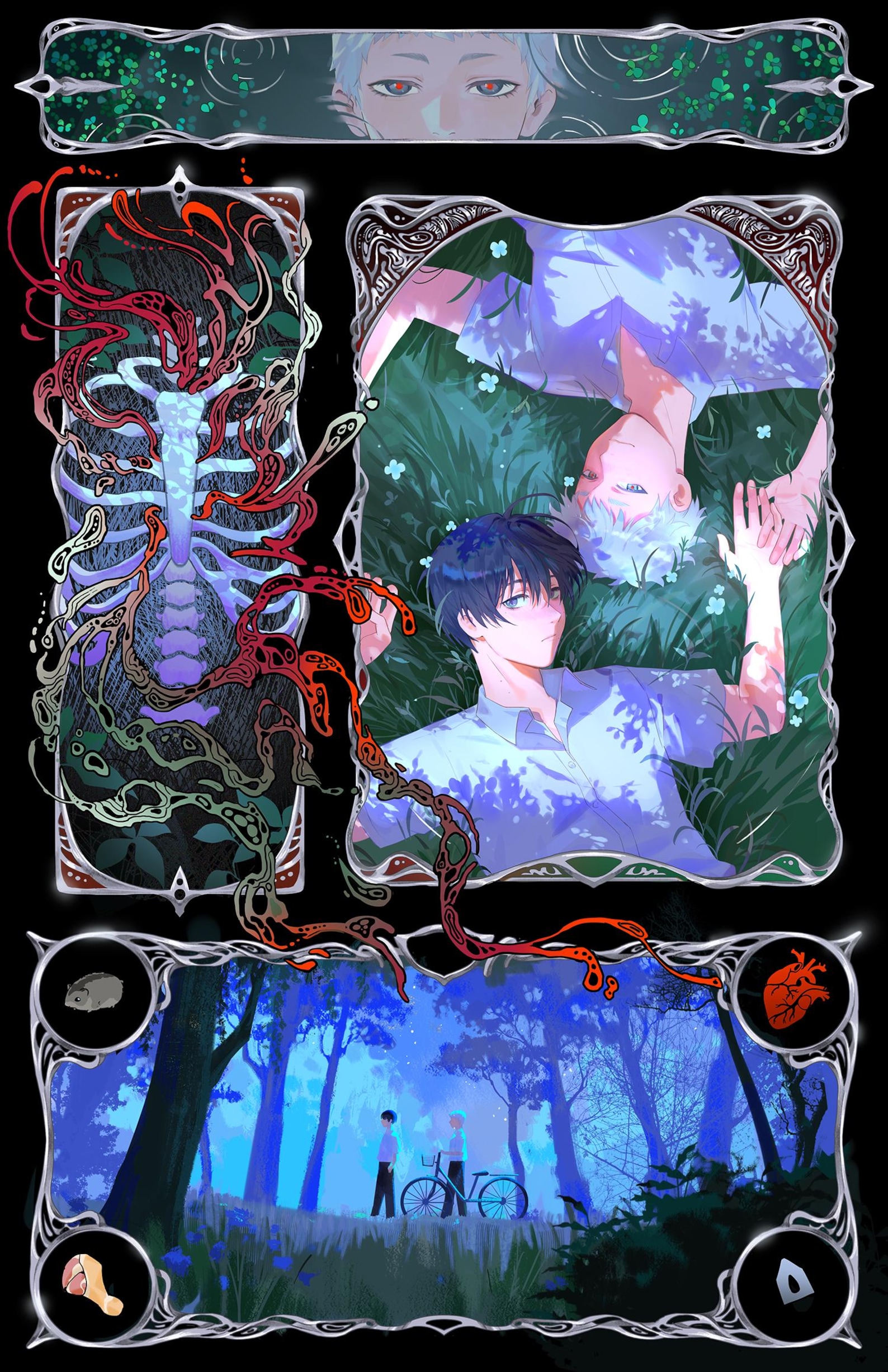 The Summer Hikaru Died 11x17 Silver Foil print