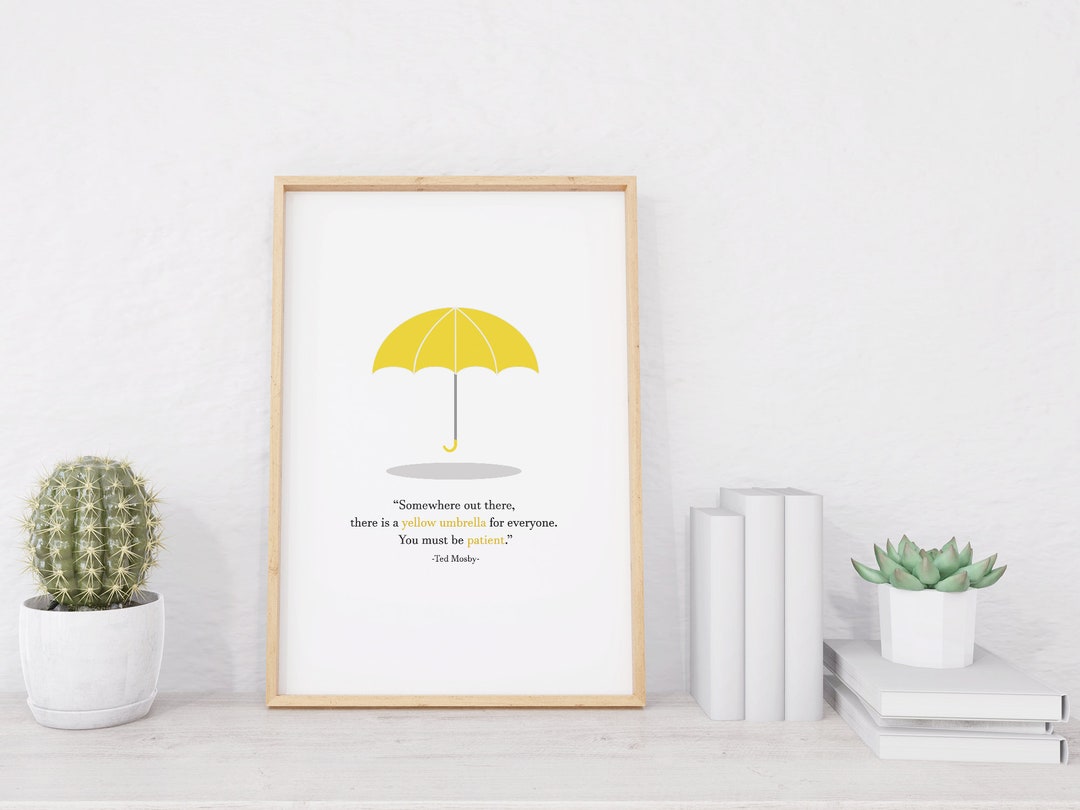 How I Met Your Mother Yellow Umbrella Wall Print by Egan Design, Yellow