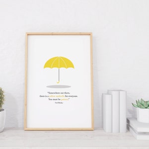 How I Met Your Mother Yellow Umbrella Wall Print By Egan Design, Yellow Umbrella Wall Art, Ted Mosby HIMYM, Full-Size Print, Digital Dowload