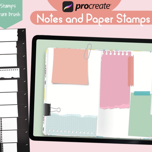 Procreate Notes and Paper Stamps Note Stamp Silhouettes for Etsy