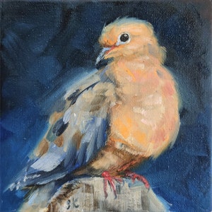Pigeon print from Original painting by Iryna Khort, Bird painting, Animal wall art