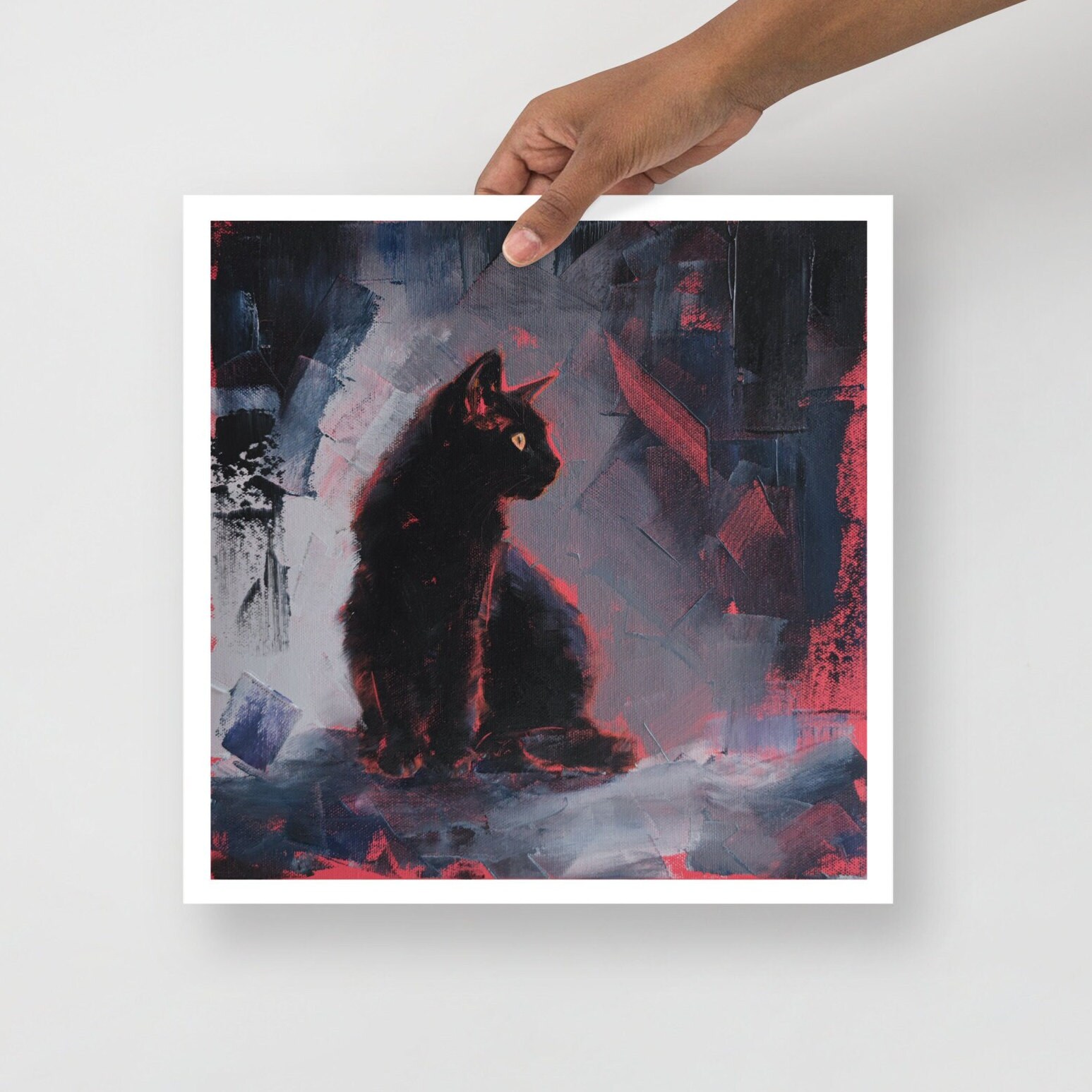 Society6 ケース Black Cat by Leah Reena Goren Amazon.com: Gothic Cat Decor, victorians Black Cat Art, Miss