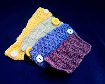 MASK HOLDERS (set of 4 – green, blue, purple, yellow)