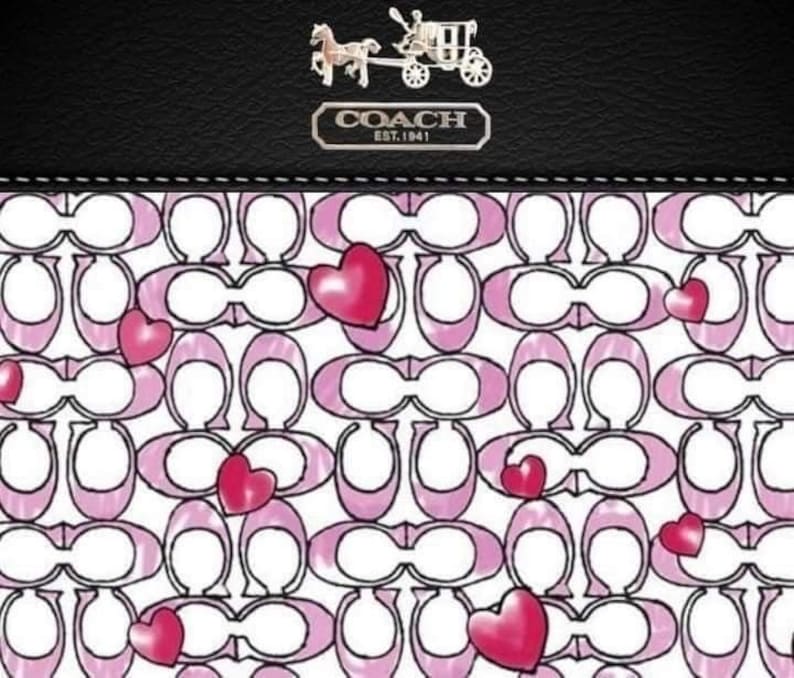 Pink Coach Purse 20oz Tumbler Wrap Sublimation Print Etsy