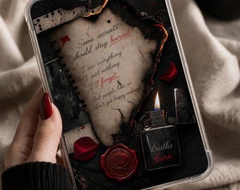 Dark Romance Kindle einfügen | Mit Sorgfalt behandeln | Thriller Bookish E-Reader Dekor (Digitaler Download)