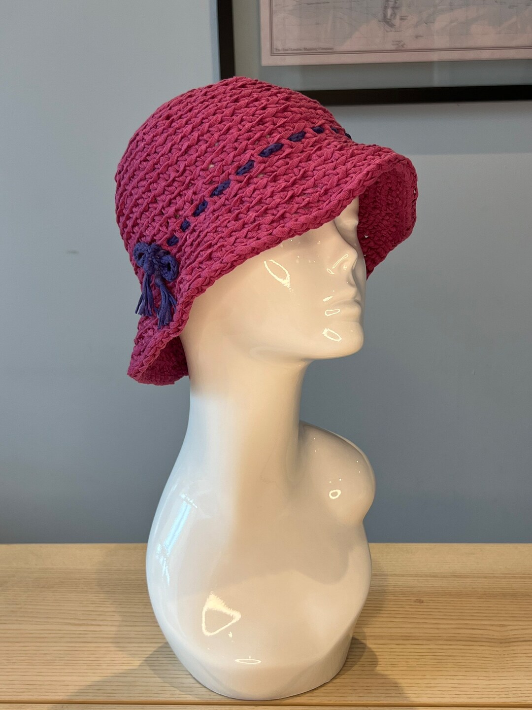 Handmade Knitted Bucket Hat - Etsy
