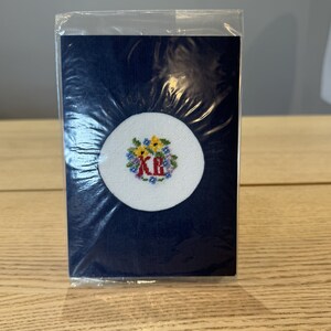 Tarjeta de Pascua ortodoxa hecha a mano punto de cruz estética ucraniana