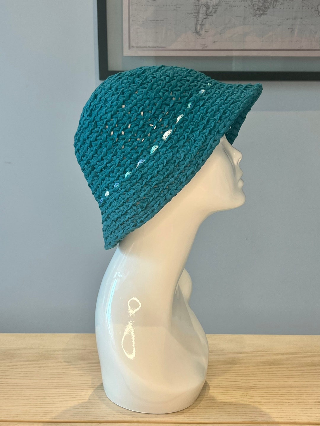 Handmade Knitted Bucket Hat - Etsy