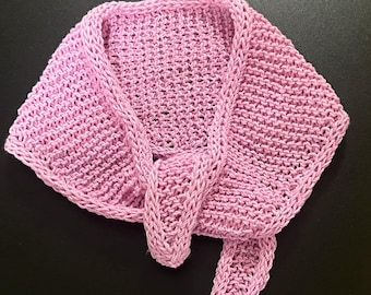 Handmade crochet knitted mini scarf | bandana | triangle scarf | Sophie scarf | vintage style mini scarf necktie | skinny curling scarf