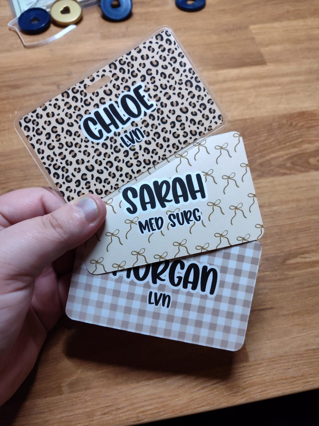 Neutral Custom Laminated Name Tags | Name Tags for Nurses | Name Badge ...