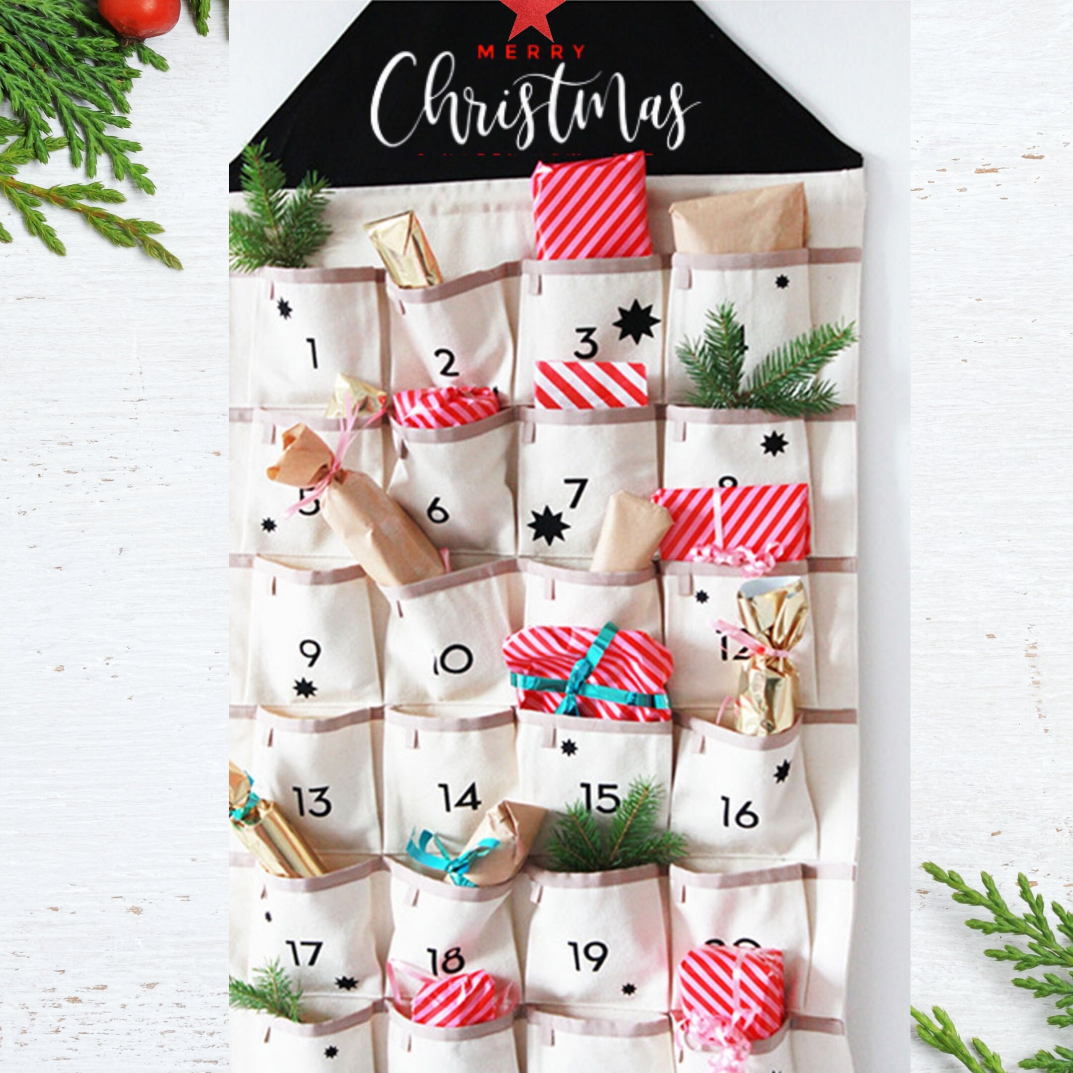 Fabric Advent Calendar Puppies Christmas Fillable Calendar Reusable Fabric Advent Calendar Puppies Christmas Fillable Calendar Reusable