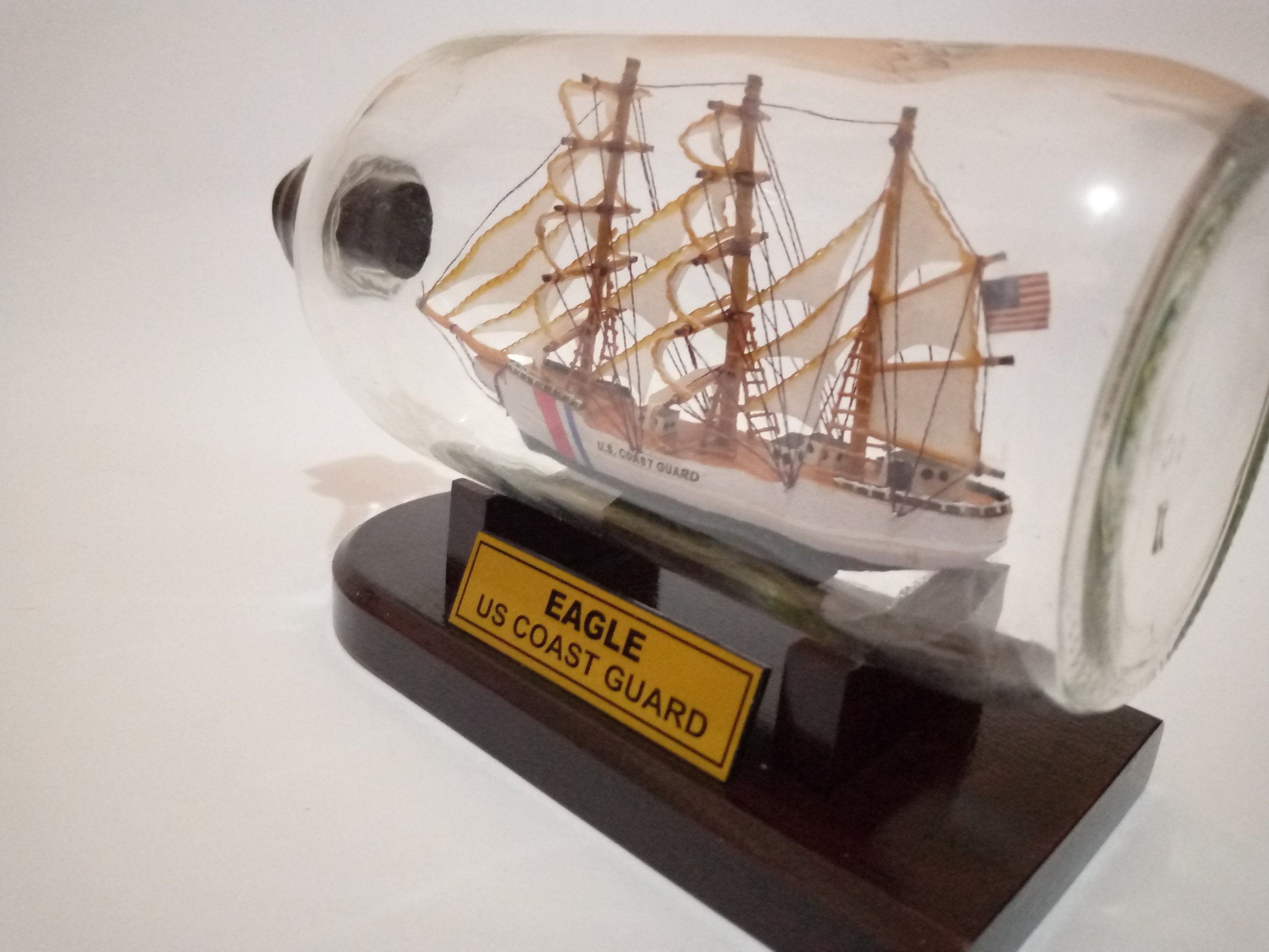 The US Coast Guard Eagle 11.5 inch - European Ships in Bottles & Detailed  Ship In a Bottle Models