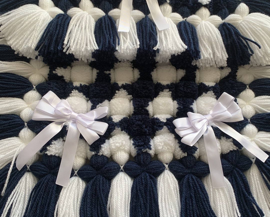 Babies Pram Blanket/topper/pompom Blanket/thick Blanket Etsy UK
