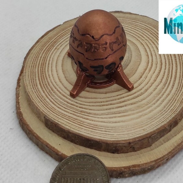 Miniature Precursor Orb . Egg Replica 3dprinted for topcake, necklace,  pendant, earring or decoration. Custom size available.