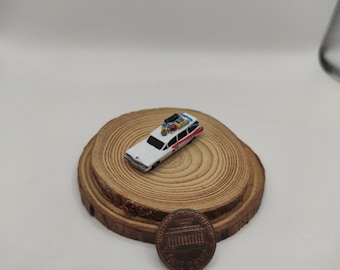 GHOSTBUSTERS Car miniature, N-GAUGE, modern, Suitable for N-scale railways and dioramas, gifts, dollhouse, cakes DIY or painted. Z-gauge.