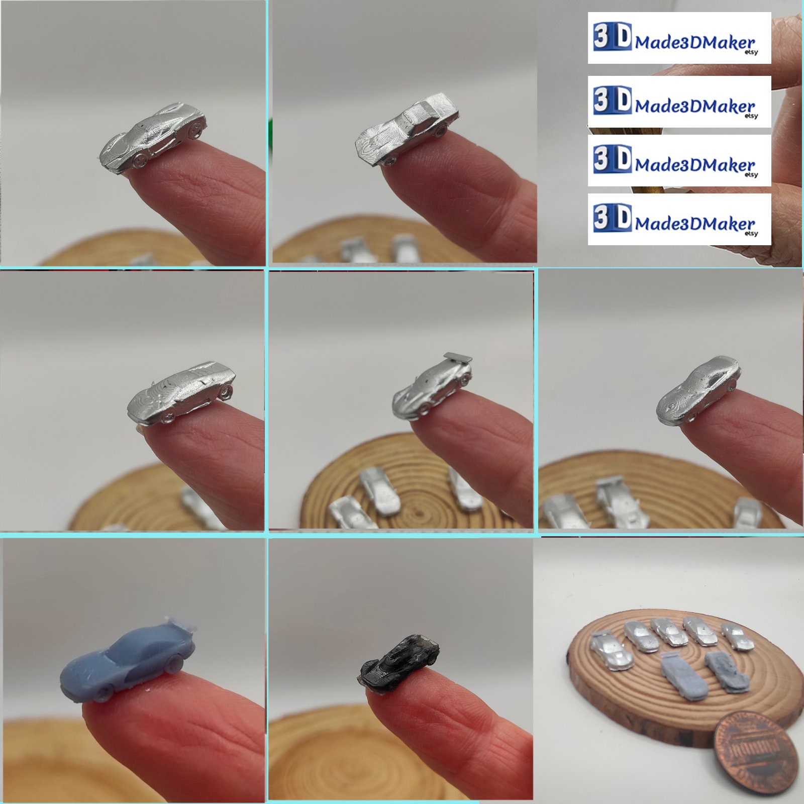 FORMULA D, 18mm -GTR cars. 1 char. Improvement pack for board game. Also suitable for diorama, gifts. DIY or painted. 1 car included