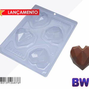 Heart Chocolate Mold Diamond SMALL - 3 Piece Mold BWB