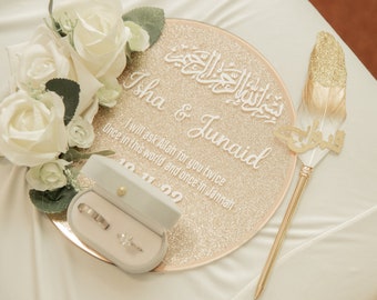 Personalised Wedding Ring Plate | Centrepiece | Custom Gift