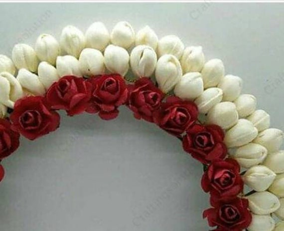 Artificial Gajra Hair Accessories Flower Jewellery Paper - Etsy Artificial Gajra Hair Accessories Flower Jewellery Paper - Etsy