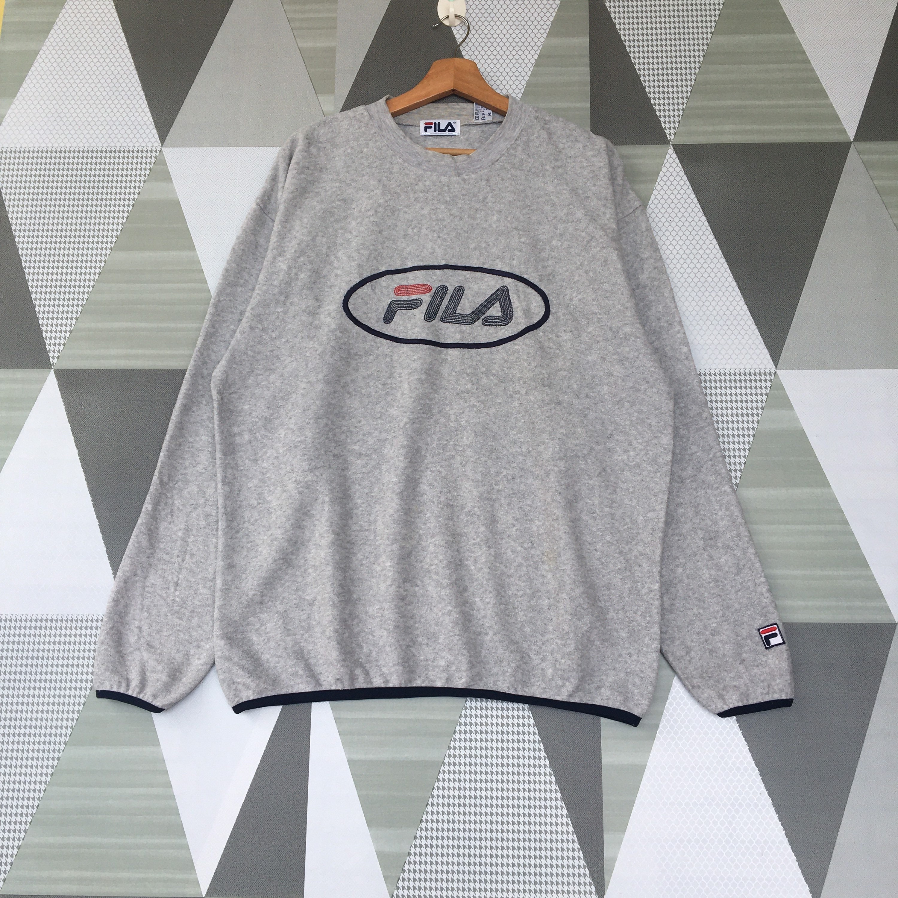 Fila Fleece Sweatshirt / Fila Sweatshirt Embroidery Logo | Etsy