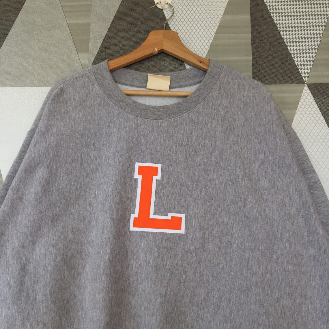 Vintage Alphabet L Sweatshirt Pullover Pullover Stickerei Logo Etsy
