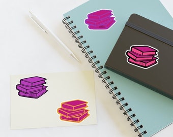 Multi-Colored Stack Of Books Sticker Sheet