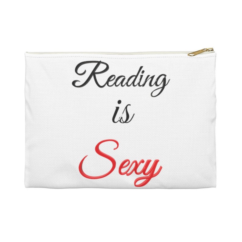 Reading Is Sexy Accessory Pouch Make-up Case Pencil Case Books Coffee Romance image 1