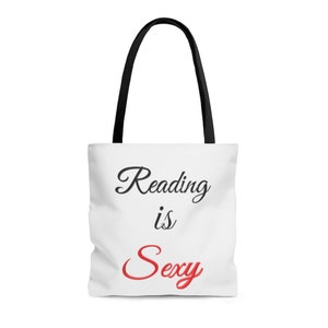 Reading Is Sexy Tote Bag Shoulder Bag Book Tote Books Coffee Romance image 5