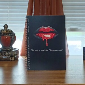 Dripping Red Lips Spiral Notebook Ruled Line 8 x 6 image 5