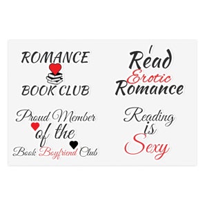 Romance Book Club Proud Member Of The Book Boyfriend Reading is Sexy I Read Erotic Romance Sticker Sheet image 4