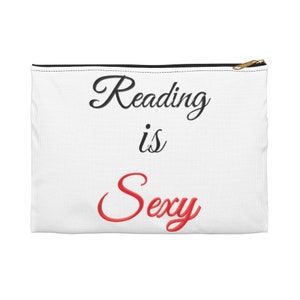 Reading Is Sexy Accessory Pouch Make-up Case Pencil Case Books Coffee Romance image 6