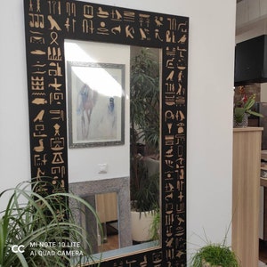 Handcrafted Mirror with Ancient Egyptian Frame