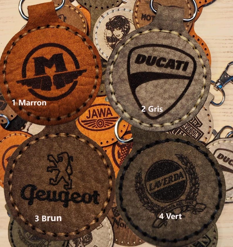 Porte-clés Motard tissu technique