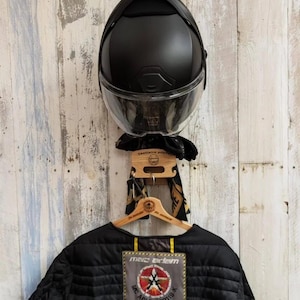 Porte Casque Moto Mural Support Pour Casque De Moto Et Crochet Pour Veste, Support Pour Casque, Support Support Casque Moto Mural