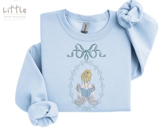 Disney Inspired Cinderella Princess Embroidered Sweatshirt /T-shirt , Disney Sweatshirt, Disney Princess , Fairytale Apparel, Magical Gift