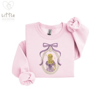 Disney Inspired Rapunzel Princess Embroidered Sweatshirt /T-shirt , Disney Sweatshirt, Disney Princess , Fairytale Apparel, Magical Gift,