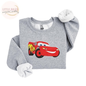 Lightning Mcqueen Inspired  Embroidered Sweatshirt /T-shirt , Disney Sweatshirt, Disney Cars, Cars  Apparel, Magical Gift, Piston cup
