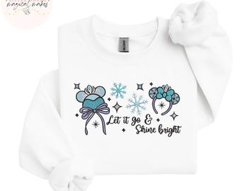 Disney Inspired Elsa Princess Embroidered Sweatshirt T-shirt , Disney Sweatshirt, Disney Princess , Fairytale Apparel, Magical Gift , Frozen