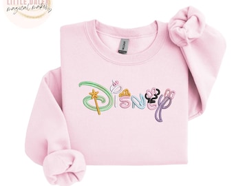 Disney Character Inspired embroidered Sweatshirt/Tshirt  , Crewneck Sweatshirt , Disney Inspired , Disney, Classic disney