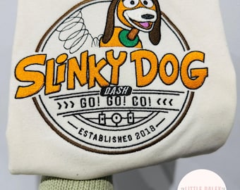 Disney Inspired Toy Story Slinky Ride  Embroidered Sweatshirt/T-shirt/Vest, disney Embroidered Tee, Pixar Tee,Woody, Buzz , Jessie