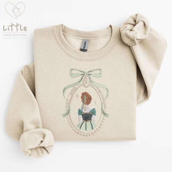 Disney Inspired Anna Princess Embroidered Sweatshirt T-shirt , Disney Sweatshirt, Disney Princess , Fairytale Apparel, Magical Gift , Frozen
