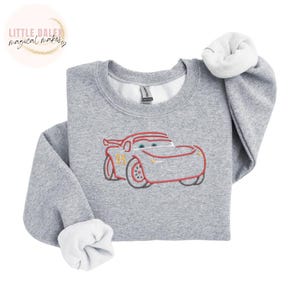 Lightning Mcqueen Inspired  Embroidered Sweatshirt /T-shirt , Disney Sweatshirt, Disney Cars, Cars  Apparel, Magical Gift, Piston cup