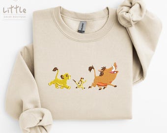 Lion King Inspired Embroidered  Sweatshirt/ tshirt , Simba Sweatshirt ,Sweatshirt , Disney Inspired , adult disn sweatshirt ,