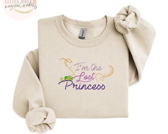 Sudadera/camiseta bordada de la princesa Rapunzel inspirada en Disney, sudadera de Disney, princesa Disney, ropa de cuento de hadas, regalo mágico,