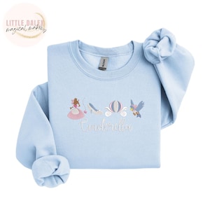Disney Inspired Cinderella Princess Embroidered Sweatshirt /T-shirt , Disney Sweatshirt, Disney Princess , Fairytale Apparel, Magical Gift