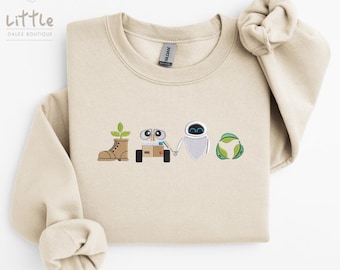 Wall-e  ,WALL-E Embroidered Inspired sweatshirt/Tshirt  ,Eve,Captain B ,Disney Inspired Sweatshirt