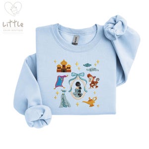 Sweat brodé princesse jasmin d&#39;inspiration Disney/T-shirt/gilet Sweat-shirt Disney, princesse Disney, vêtements de conte de fées, cadeau magique