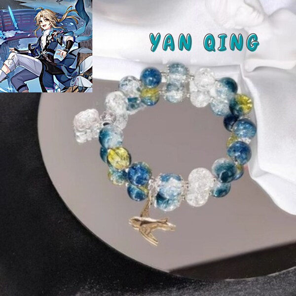 Honkai Star Rail Yan Qing Inspired Crystal Beaded Bracelet