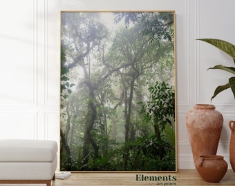 Misty Mountain Print, Foggy Print, Moody, Original Costa Rica Photography